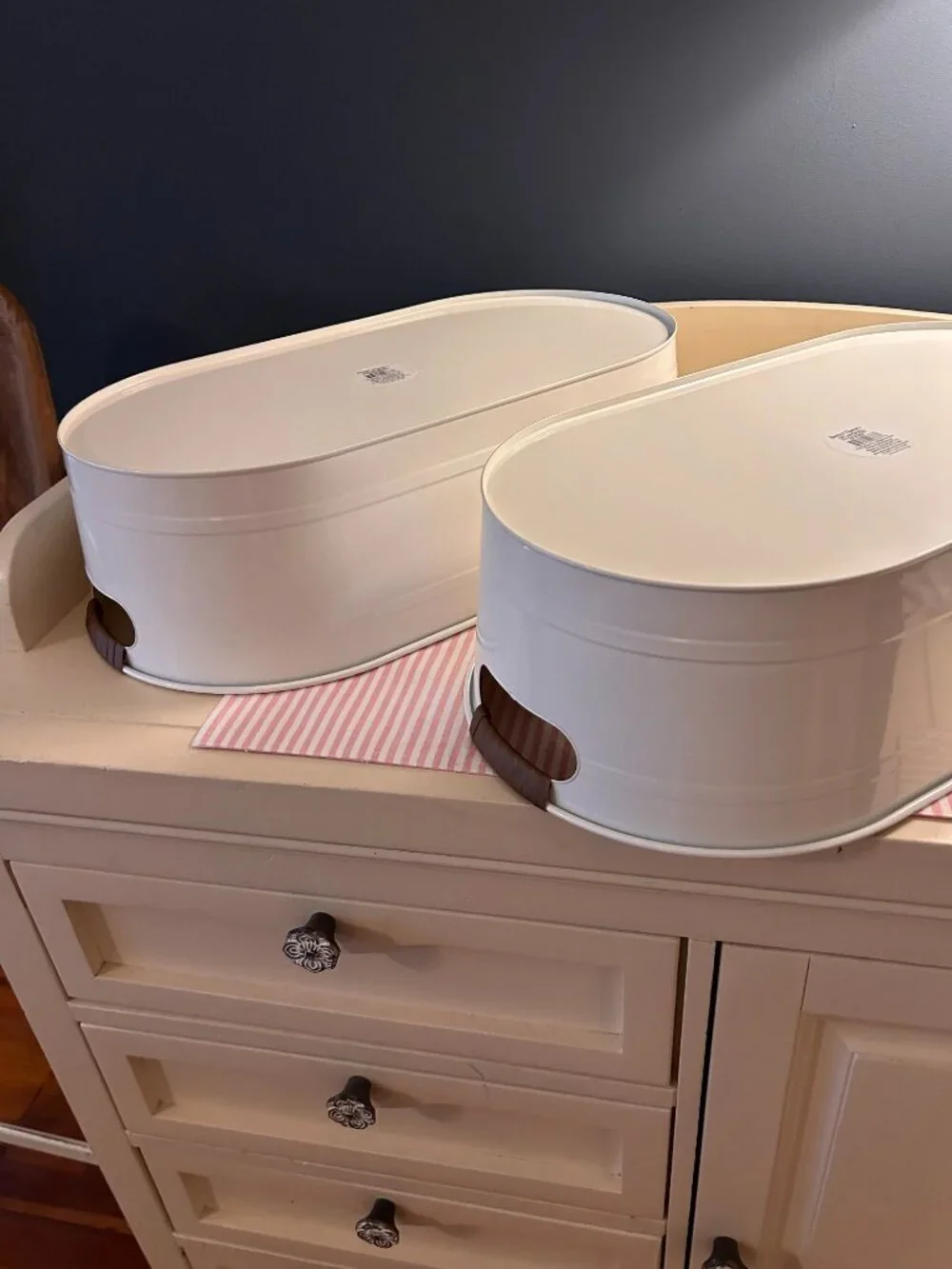 2 Pack of Better Homes & Garden White Storage Tubs